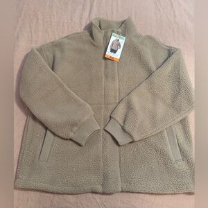 Mondetta Tan Alo inspired Sherpa Fleece Full-Zip Jacket
